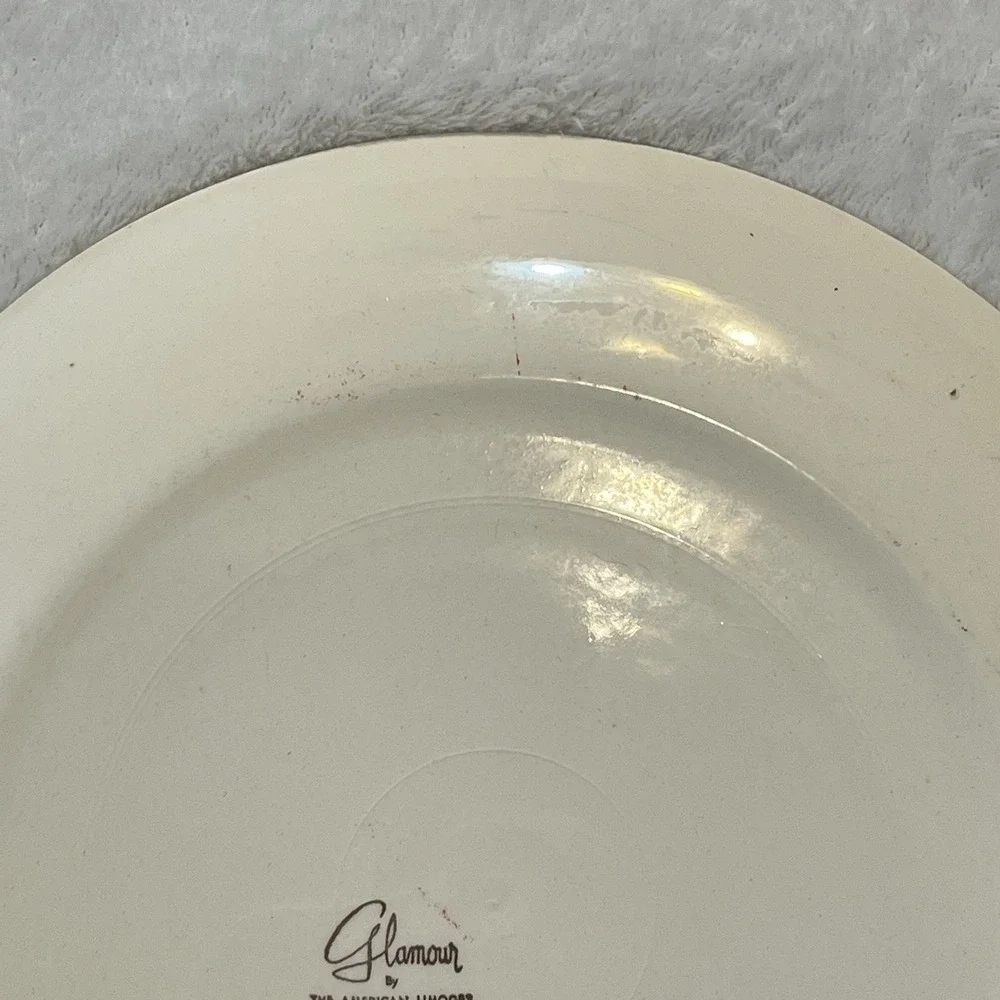 Glamour American Limoges Plate Daughters Of America Holy Bible 22K Gold Trim USA